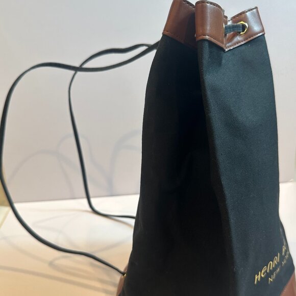 Rare Archive Henri Bendel NY Bendel Girl Canvas & Leather Bucket Backpack main image 8